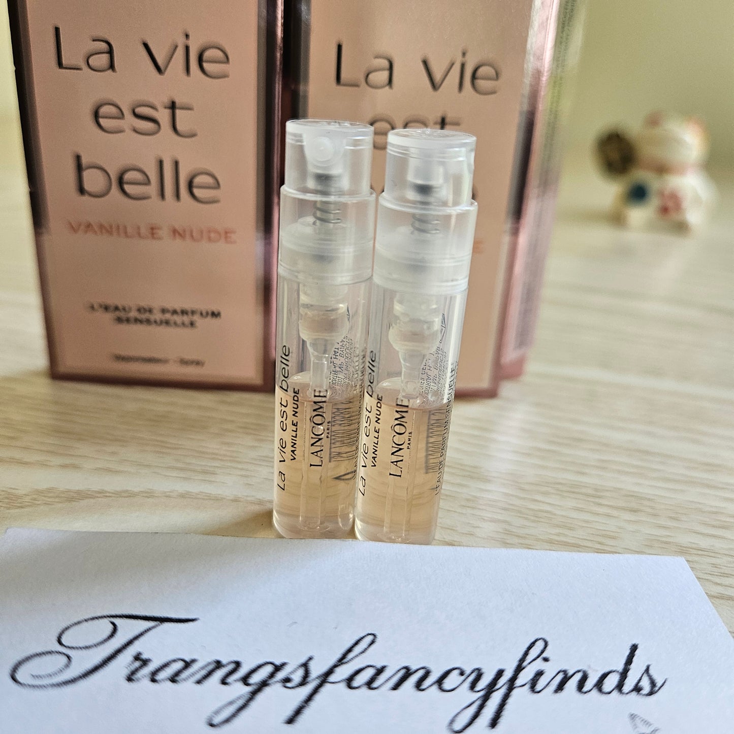 Lancôme La Vie Est Belle Vanille Nude EDP Sample Spray x2 1.2mL Authentic