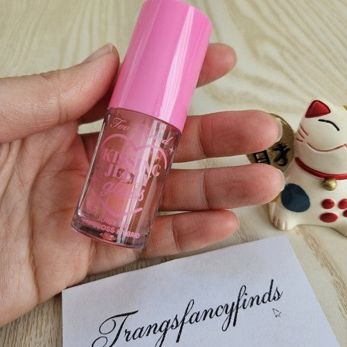 Too Faced Kissing Jelly Lip Gloss Oil Pink Sherbet 4.5mL NWOB Authentic