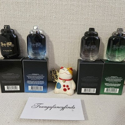 NIB! Coach Mens Fragrance Mini Set 4x 0.15 oz/ 4.5ml each_ Dabber Authentic