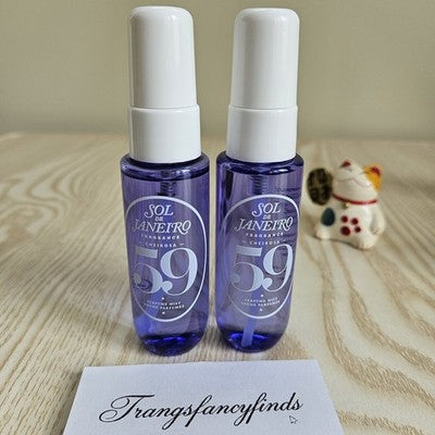 2 x Sol de Janeiro Cheirosa 59 Perfume Mist 30mL Travel Size Vanilla Orchid NEW