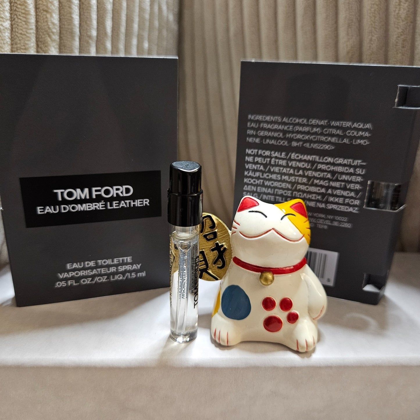 2 x TOM FORD D'Ombre Leathe EDT Sample Spray 1.5ml/0.05oz Authentic