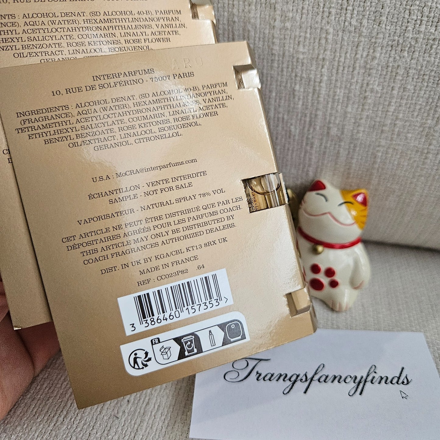 NIB! 2x Coach Gold Parfum Sample Spray .06oz, 2ml *New 2025 Release*