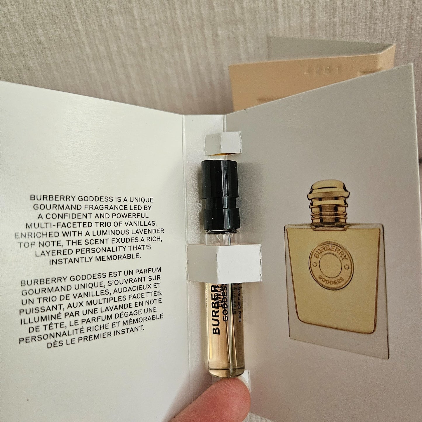 2X Burberry Goddess Eau De Parfum Samples Spray 1.5ml/0.05fl oz AUTHENTIC NEW