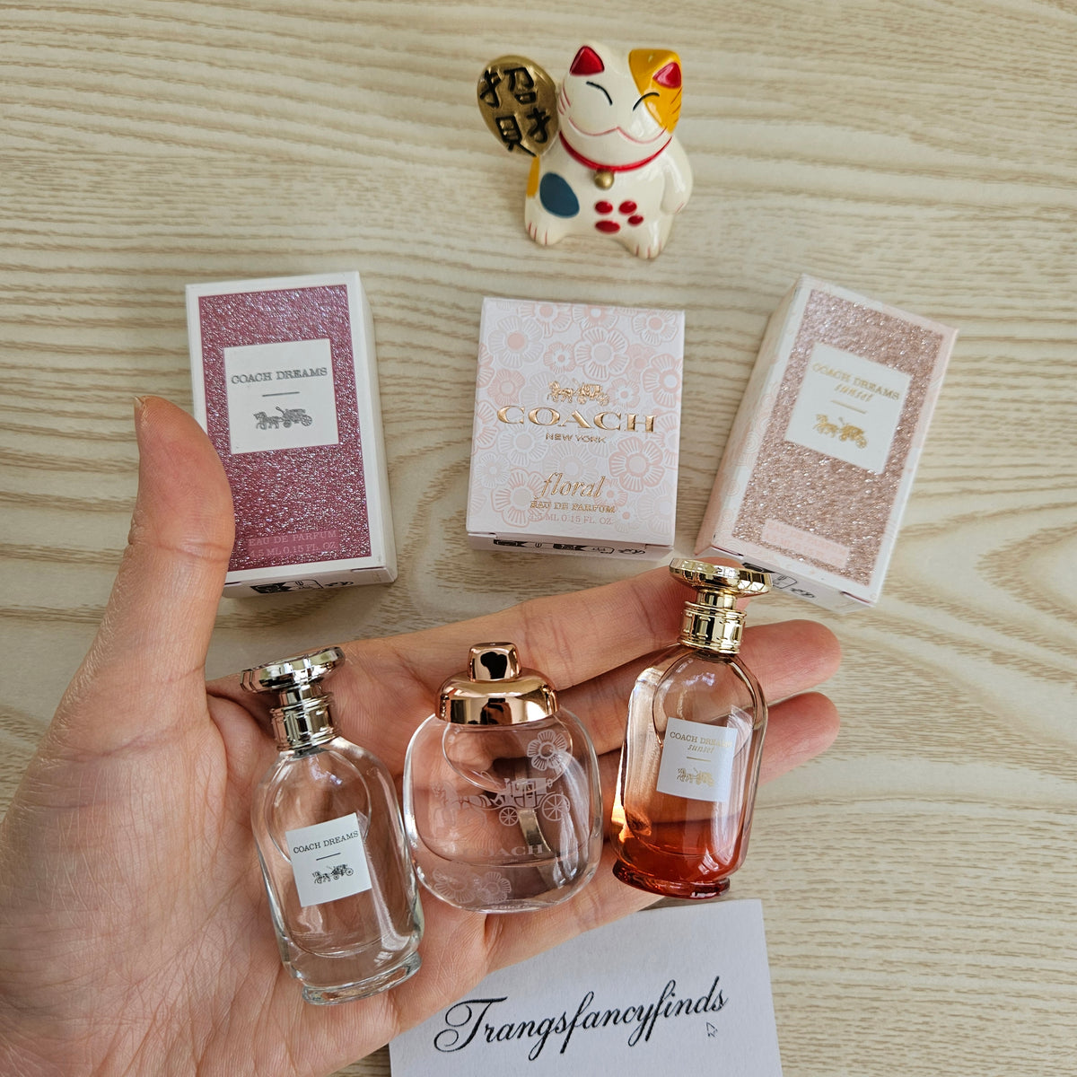 NIB! Coach Dreams + Floral + Dreams Sunset EDP Mini Set 3pc 5ml Dabber Miniature