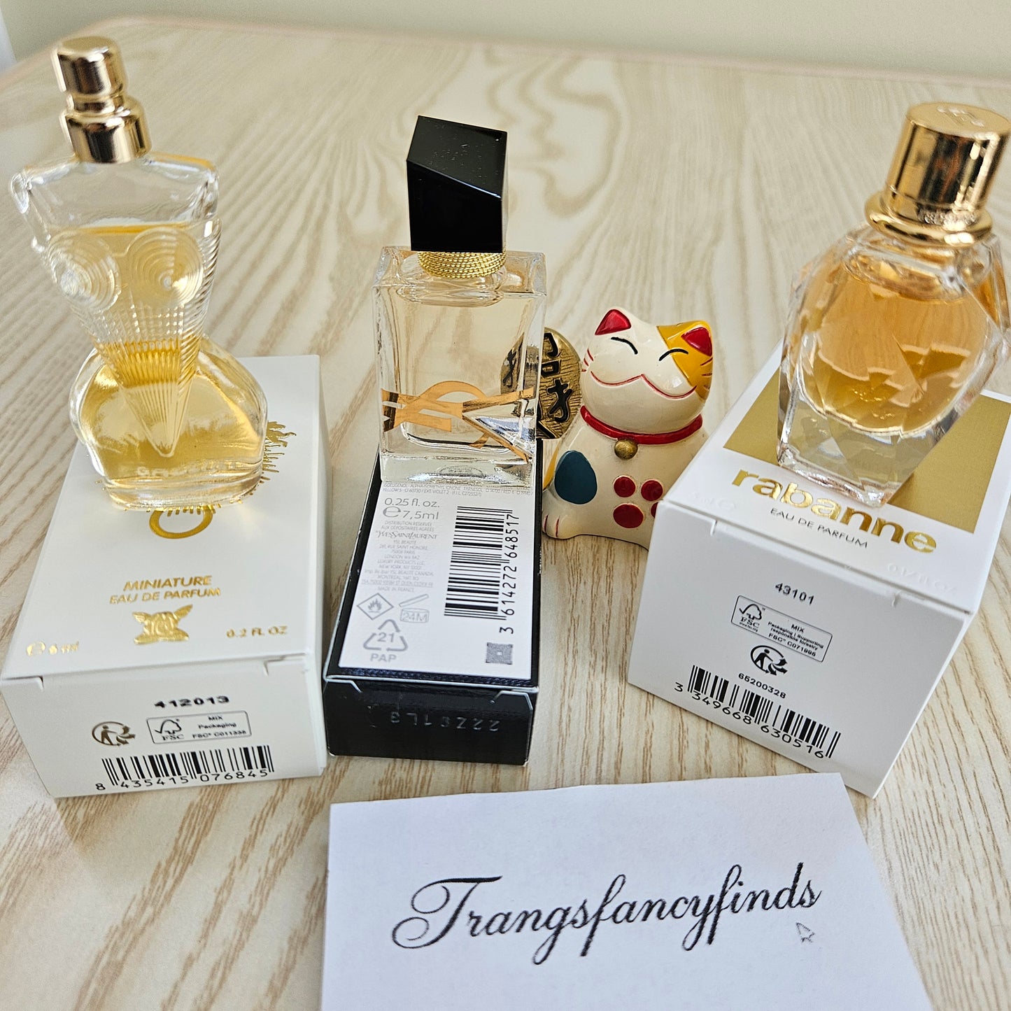 NIB! Designer Miniature EDP Set JPG Divine YSL Libre Rabanne Million Gold 3pcs