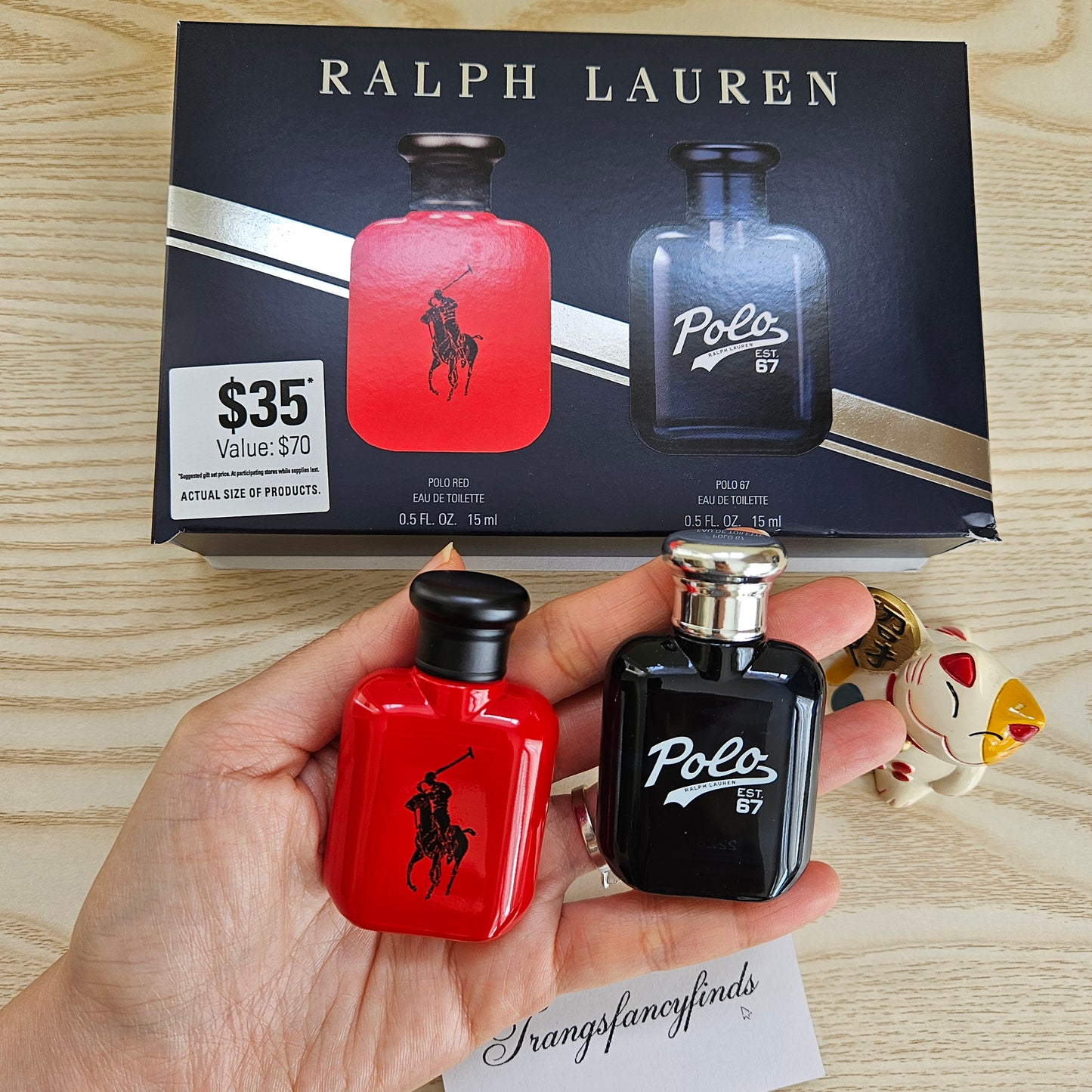 Ralph Lauren Polo Red & Polo 67 EDT Mini Gift Set 2pc 0.5oz/15ml Each Men