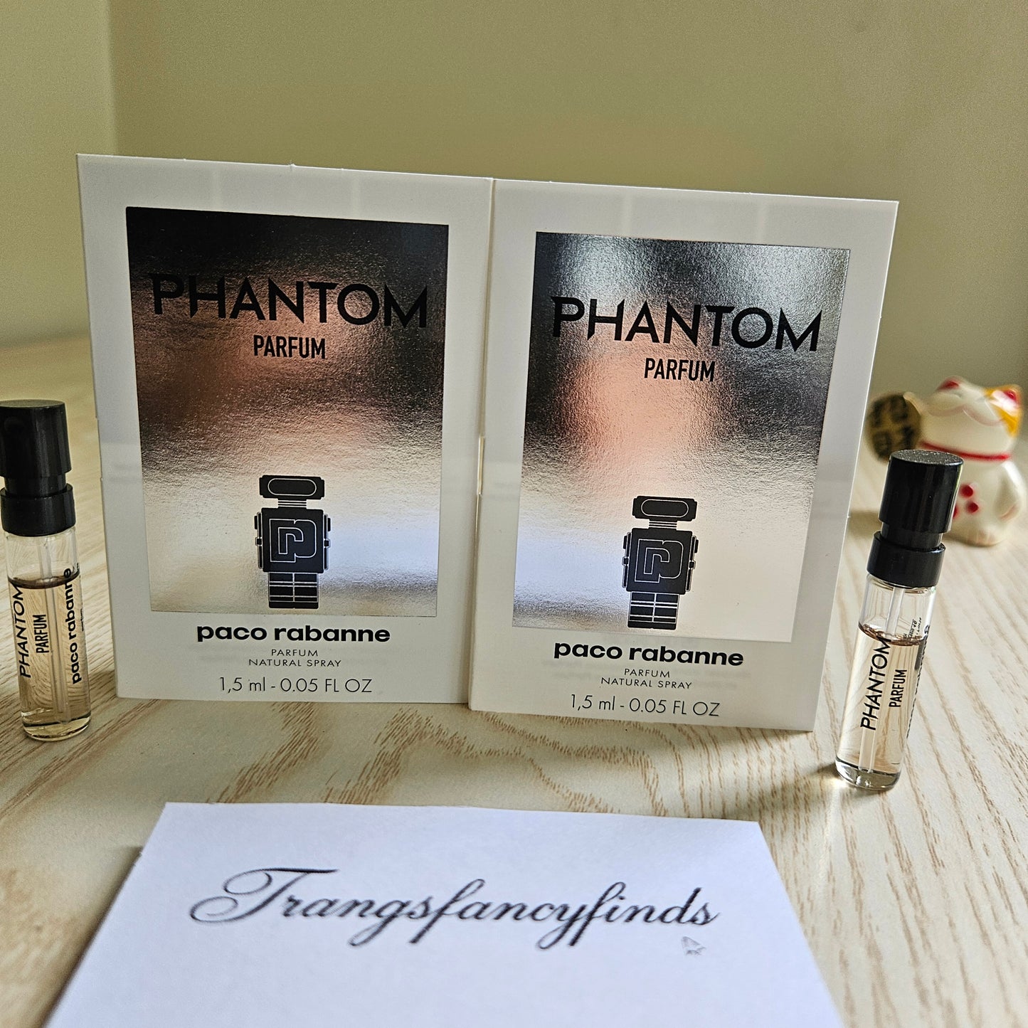 Paco Rabanne Phantom Parfum 1.5mL Sample Spray Vial x2 Authentic Men