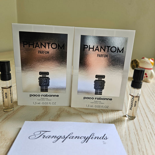 Paco Rabanne Phantom Parfum 1.5mL Sample Spray Vial x2 Authentic Men