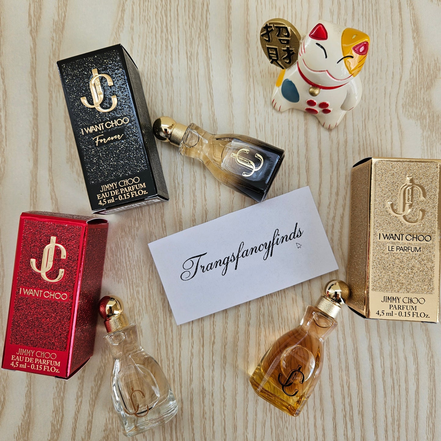Jimmy Choo I Want Choo Mini Perfume Set 3pc EDP Forever Le Parfum 4.5ml Each