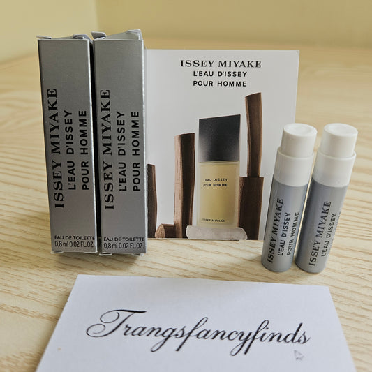 Issey Miyake L'Eau d'Issey Pour Homme EDT Sample Vials x2 0.8mL Authentic