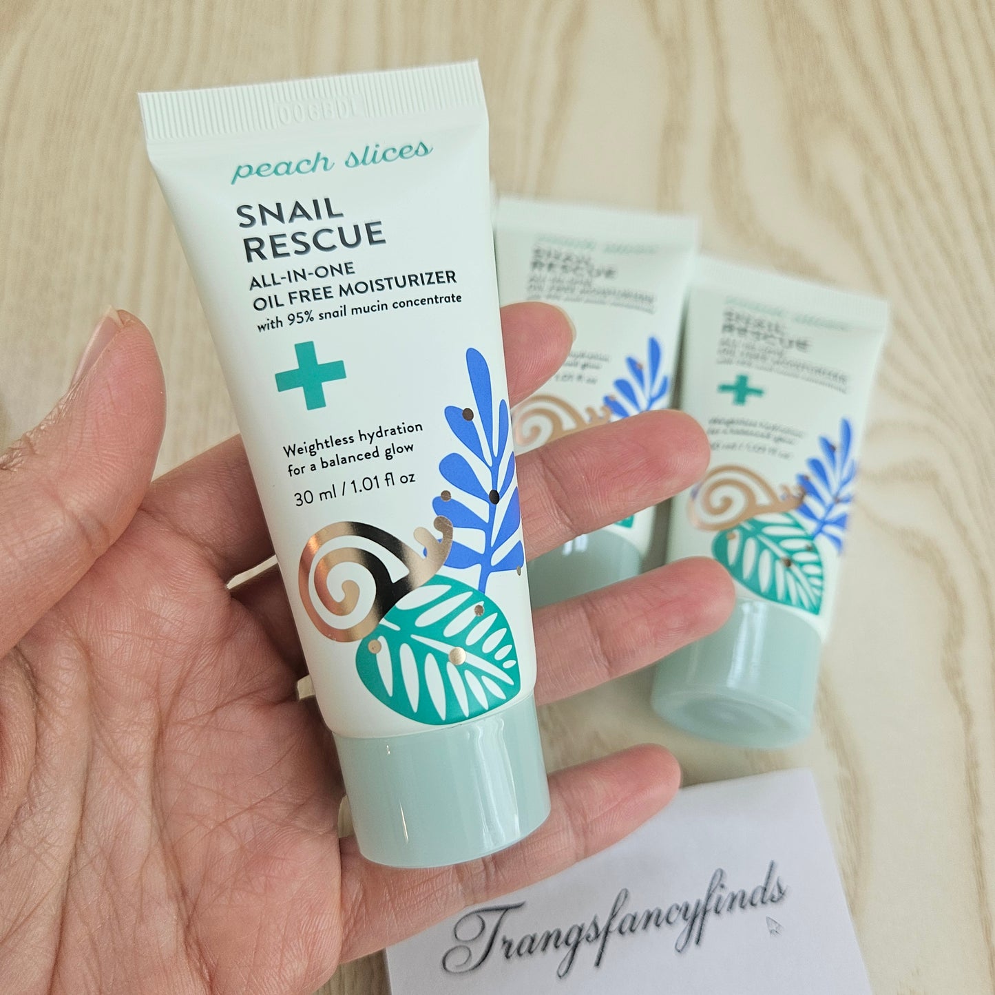 Peach Slices Snail Rescue All-in-One Oil Free Moisturizer 30ml x4 New