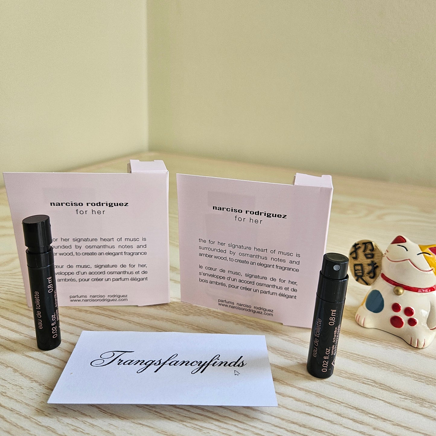 Narciso Rodriguez For Her EDT 0.8mL Sample Vial Spray x2 Authentic