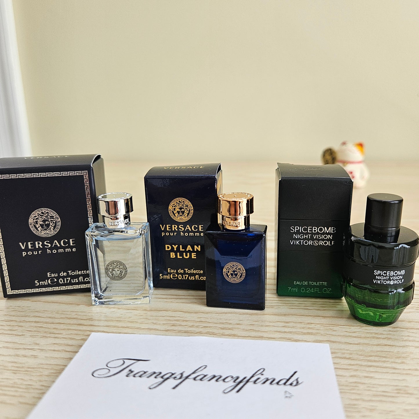 NIB! Versace Pour Homme & Viktor&Rolf Spicebomb Night Vision Mini EDT 3 pcs Set