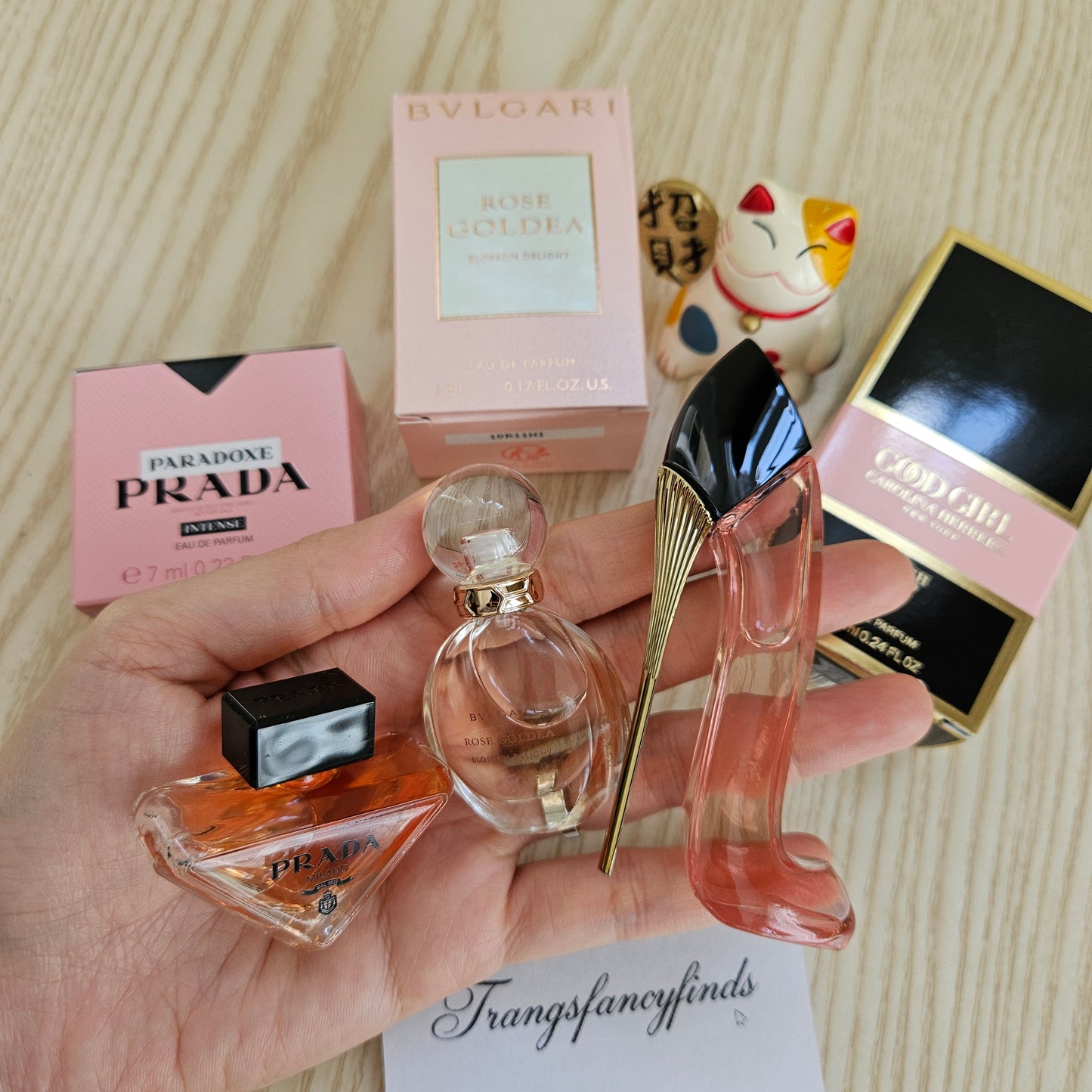 Designer Mini EDP Set of 3 Prada Paradoxe +Bvlgari Rose Goldea + Carolina Herrer