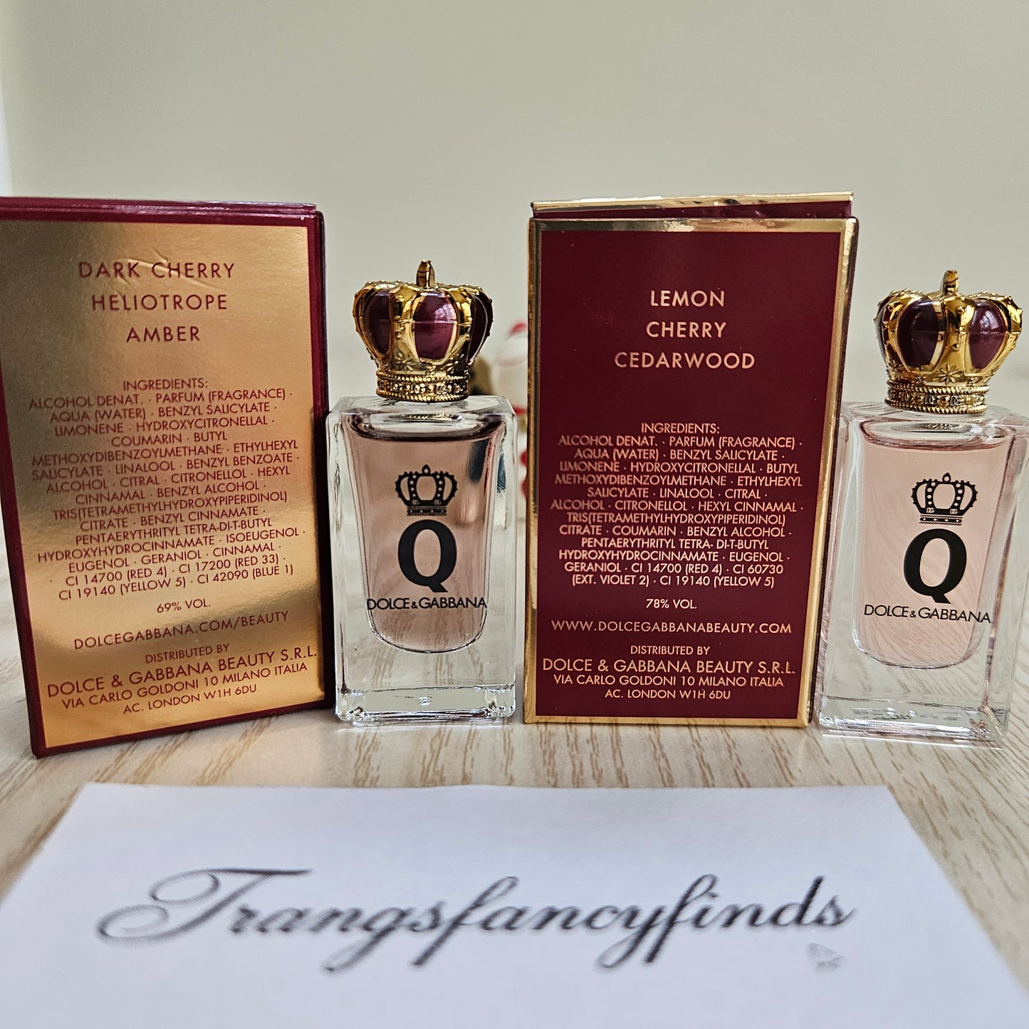 Dolce & Gabbana Q EDP Intense & EDP Mini Set 2x 5ml Dabber Miniature NIB