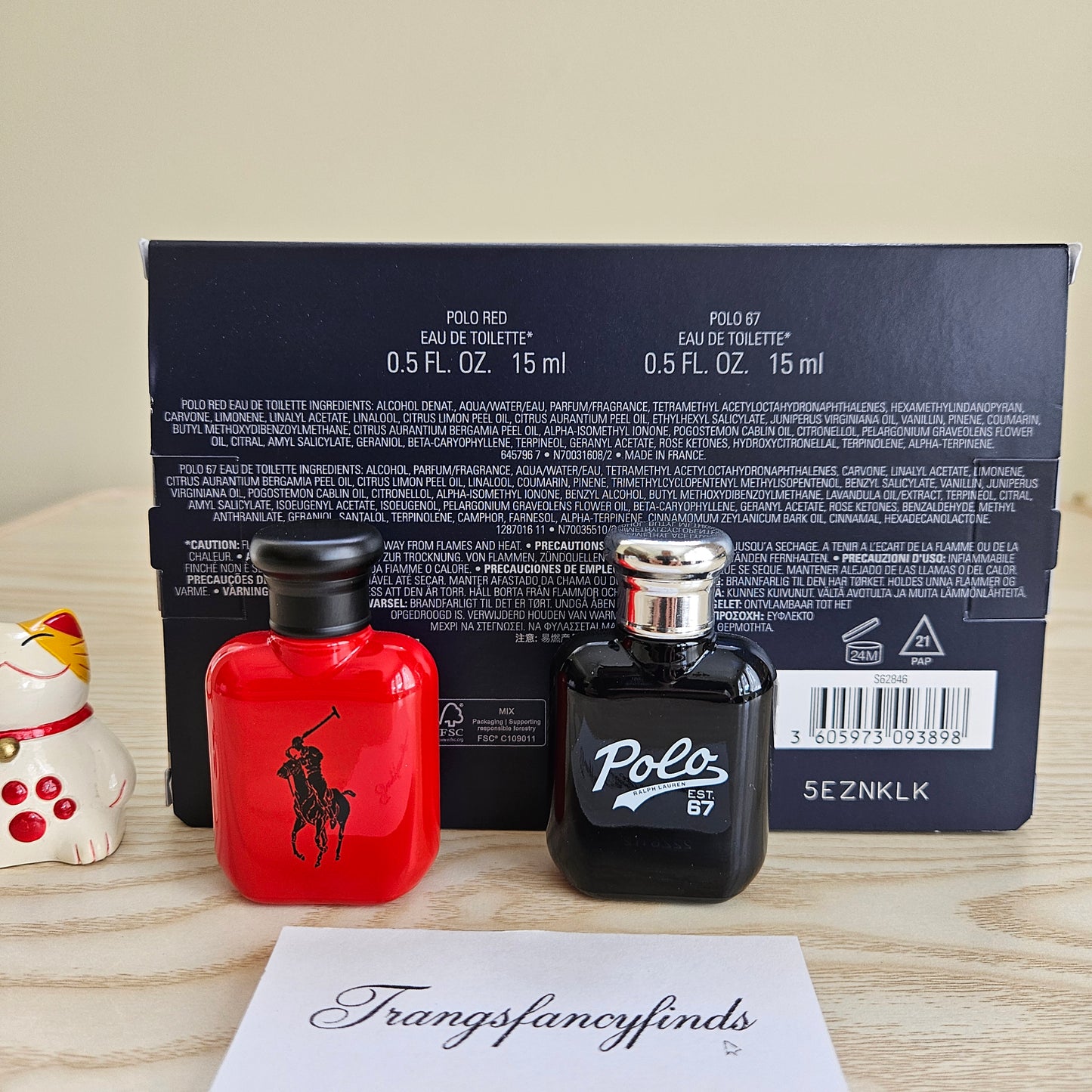 Ralph Lauren Polo Red & Polo 67 EDT Mini Gift Set 2pc 0.5oz/15ml Each Men
