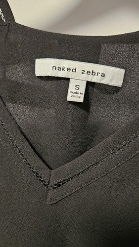 Naked Zebra Black Double Strap Camisole – Women’s Small