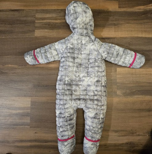 Snozu Baby Ultralight Quilted One Piece Snowsuit Grey/Pink 24M