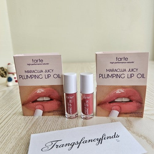 Tarte Maracuja Juicy Plumping Lip Oil Mini Rose 0.5mL NIB Lot of 2