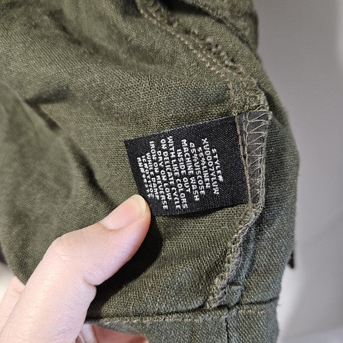 Fashionable SANCTUARY Olive Green Linen Vest Size S