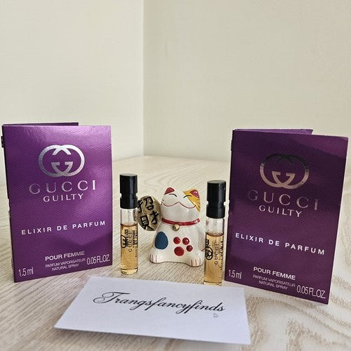 Gucci Guilty Elixir de Parfum Pour Femme 1.5mL Sample Vial Spray x2