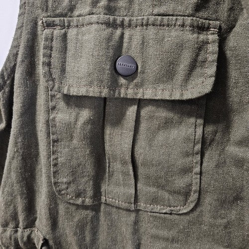 Fashionable SANCTUARY Olive Green Linen Vest Size S