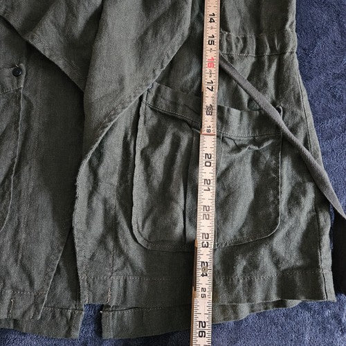 Fashionable SANCTUARY Olive Green Linen Vest Size S