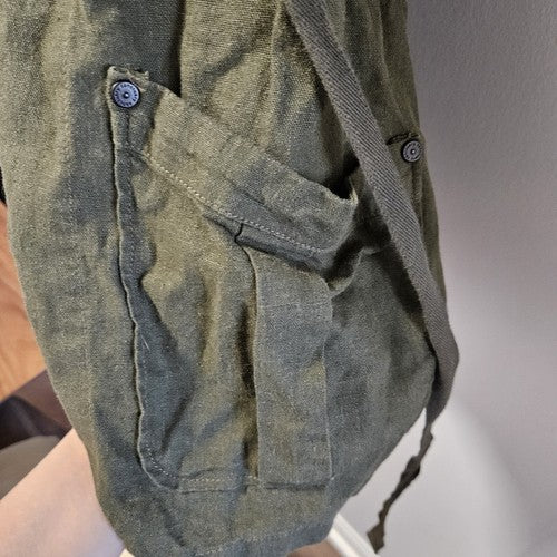 Fashionable SANCTUARY Olive Green Linen Vest Size S