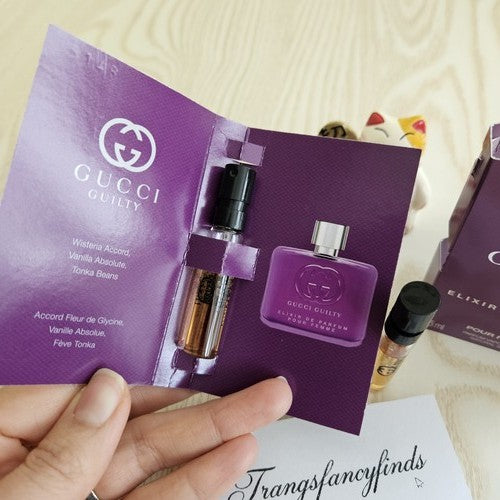 Gucci Guilty Elixir de Parfum Pour Femme 1.5mL Sample Vial Spray x2