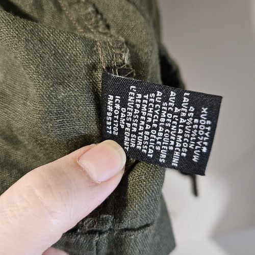 Fashionable SANCTUARY Olive Green Linen Vest Size S