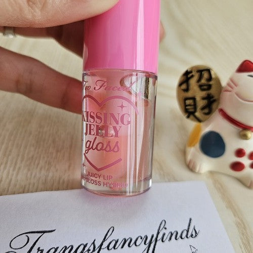 Too Faced Kissing Jelly Lip Gloss Oil Pink Sherbet 4.5mL NWOB Authentic
