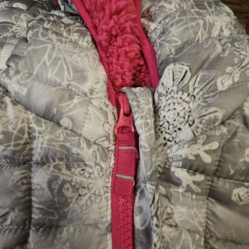 Snozu Baby Ultralight Quilted One Piece Snowsuit Grey/Pink 24M