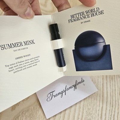 BWFH Summer Mink Eau de Parfum EDP Sample Spray 1.5ml x2 Travel Perfume Vial Lot