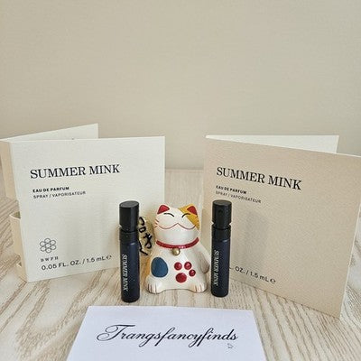 BWFH Summer Mink Eau de Parfum EDP Sample Spray 1.5ml x2 Travel Perfume Vial Lot