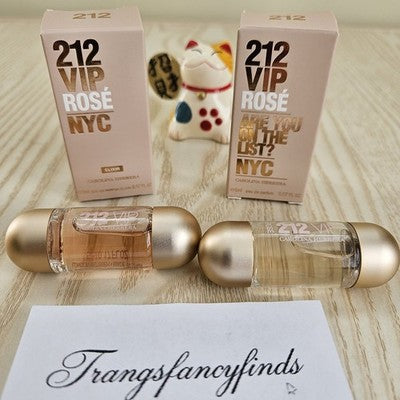NIB! Carolina Herrera 212 VIP Rosé NYC Elixir Mini Perfume Set – 5ml Each – AUTH