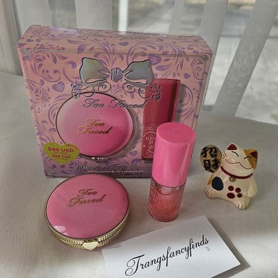 NIB! Too Faced Blush & Lip Gloss Set Limited Edition Dream A Little Dream NEW