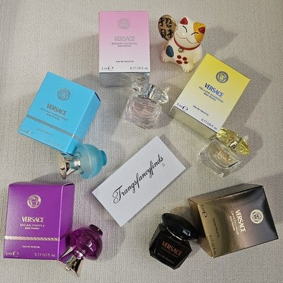 NIB! Versace Women’s Fragrance Mini Gift Set of  5 x 0.17 oz 5ml  Each -Dabber