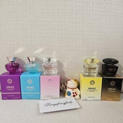 NIB! Versace Women’s Fragrance Mini Gift Set of  5 x 0.17 oz 5ml  Each -Dabber
