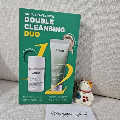Sealed! Anua-Double Cleansing Duo Set Cleansing Oil &Foam TRAVEL SIZE EXP 2027