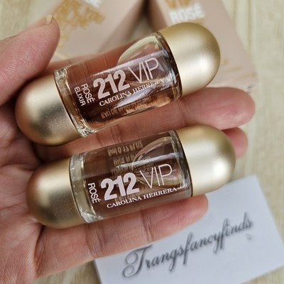 NIB! Carolina Herrera 212 VIP Rosé NYC Elixir Mini Perfume Set – 5ml Each – AUTH