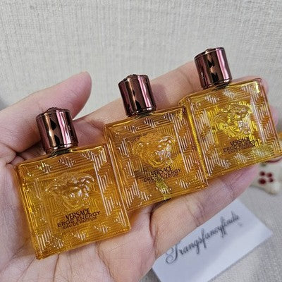 NWOB!  3xVersace Eros Energy EDP  0.17 fl oz 5 ml Travel Mini Dabber Splash