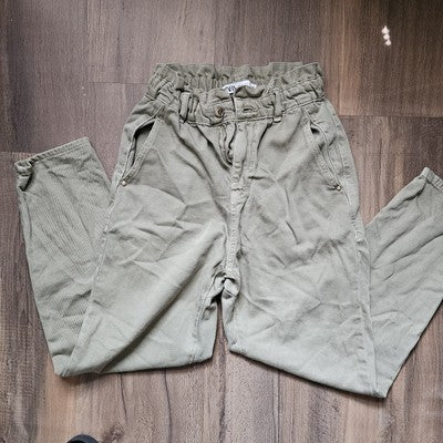 Zara Women's Green Corduroy Pants Trousers Size EUR 34