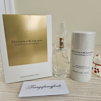 NIB!Donna Karan Cashmere Mist Discovery Set EDP Spray + Deodorant Stick Gift Set
