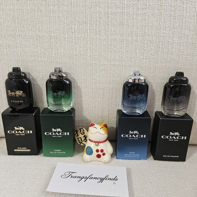 NIB! Coach Mens Fragrance  Mini  Set 4x 0.15 oz/ 4.5ml each_ Dabber Authentic