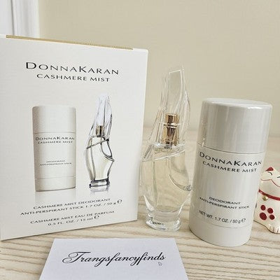 NIB!Donna Karan Cashmere Mist Discovery Set EDP Spray + Deodorant Stick Gift Set