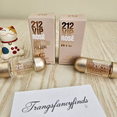 NIB! Carolina Herrera 212 VIP Rosé NYC Elixir Mini Perfume Set – 5ml Each – AUTH