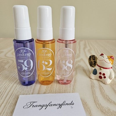 Sol de Janeiro Perfume Mist and Cream Lot Cheirosa 68 62 59 Travel Size NEW AUTh