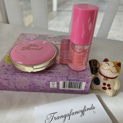 NIB! Too Faced Blush & Lip Gloss Set Limited Edition Dream A Little Dream NEW