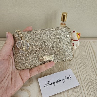 Jimmy Choo I Want Choo EDP 7.5ml Mini Spray + Gold Glitter Zip Pouch NEW