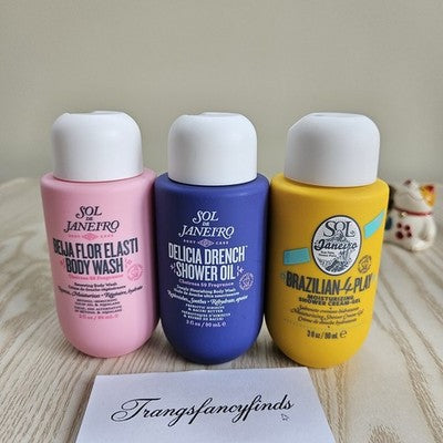 NWOB! Sol de Janeiro Body Wash Mini Set 90mL 62 68 59 Shower Gel Travel Size NEW